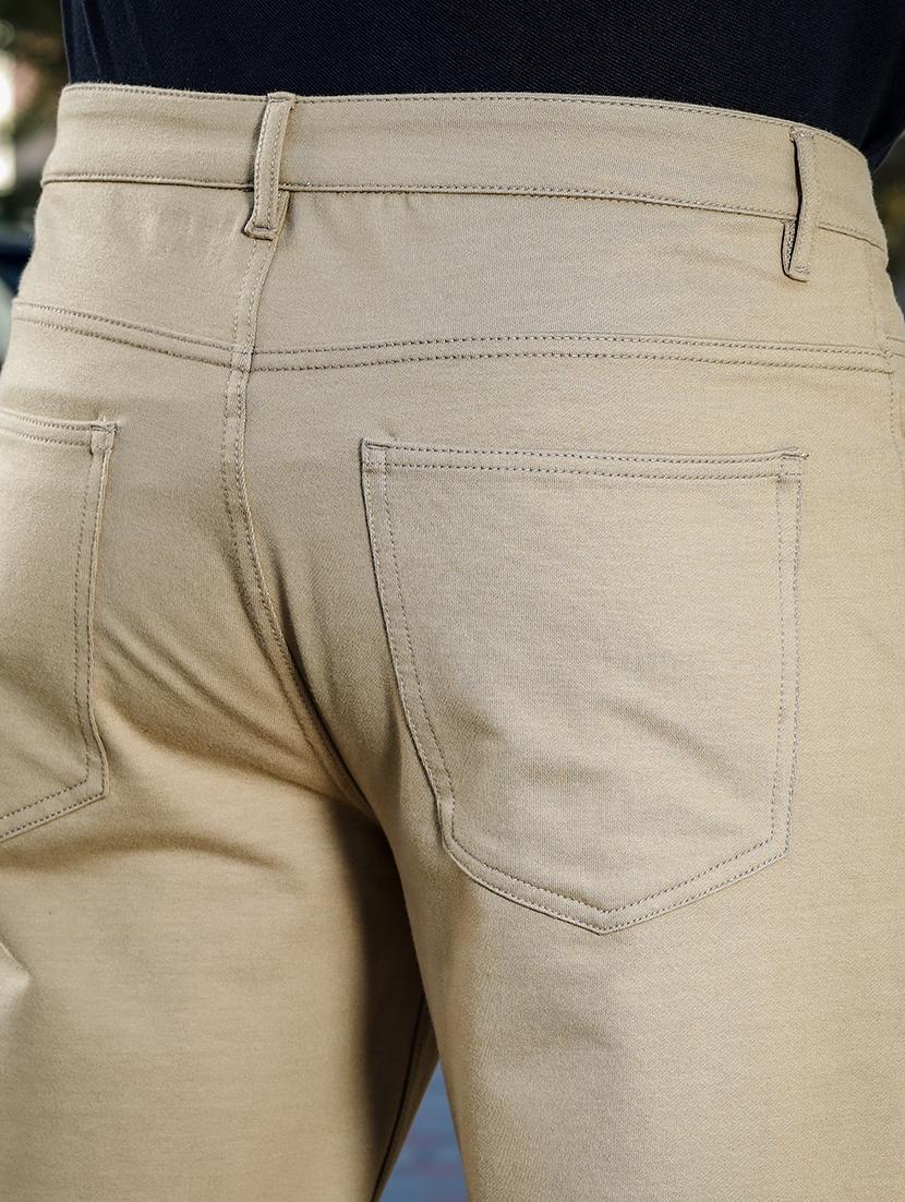 men mid rise solid chinos - 21712272 - Standard Image - 5