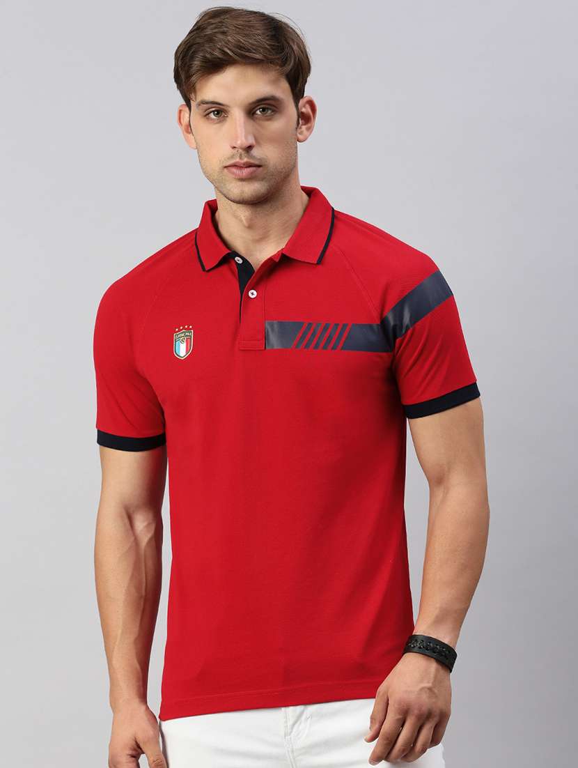 men solid short sleeves polo t-shirt - 21712291 - Zoom Image - 0