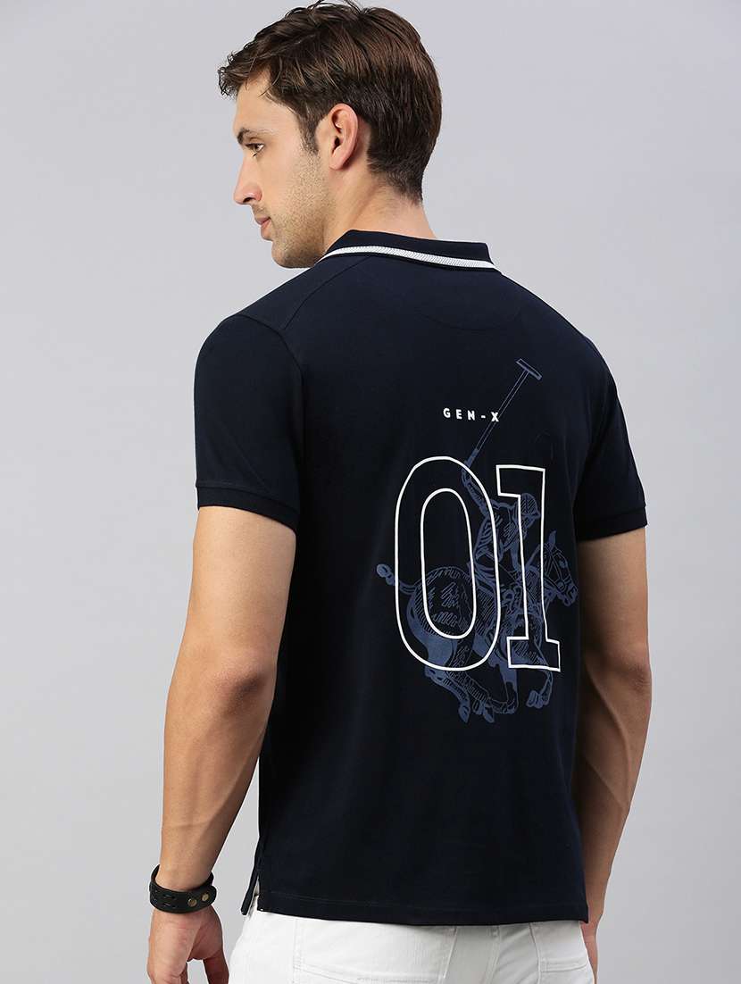 men printed short sleeves polo t-shirt - 21712292 -  Standard Image - 3