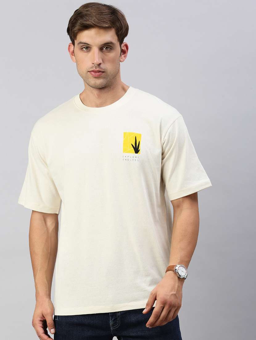 men printed short sleeves t-shirt