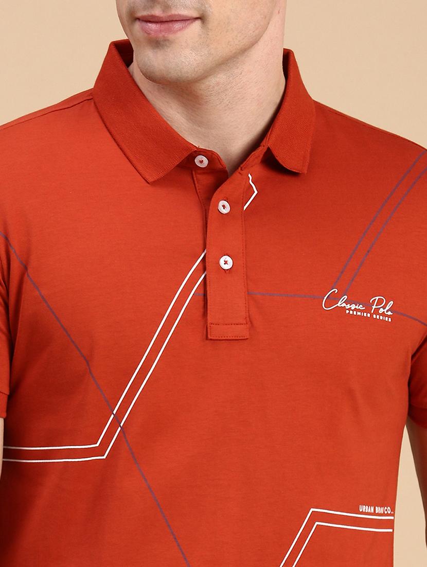 men printed short sleeves polo t-shirt - 21712309 - Standard Image - 3