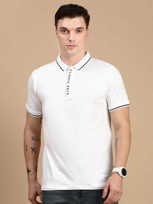 men solid short sleeves polo t-shirt - 21712315 -  Standard Image - 0