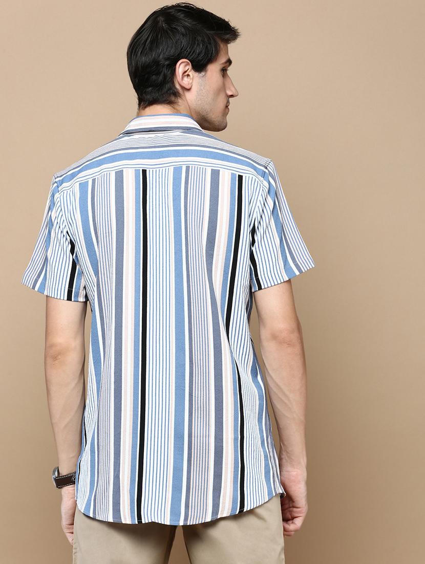men striped short sleeve shirt - 21712355 - Standard Image - 3
