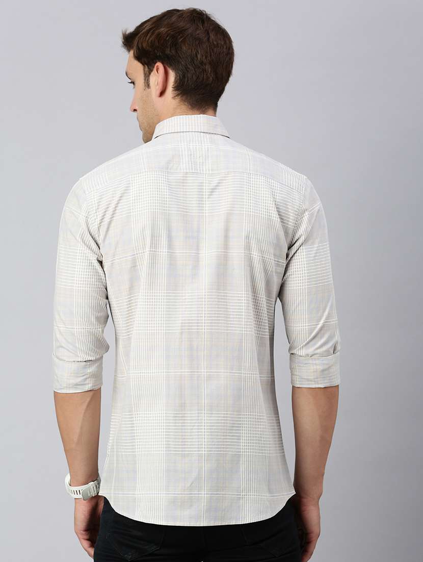 men checkered collared casual shirt - 21712403 -  Standard Image - 3