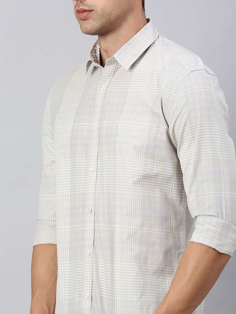men checkered collared casual shirt - 21712403 -  Standard Image - 5