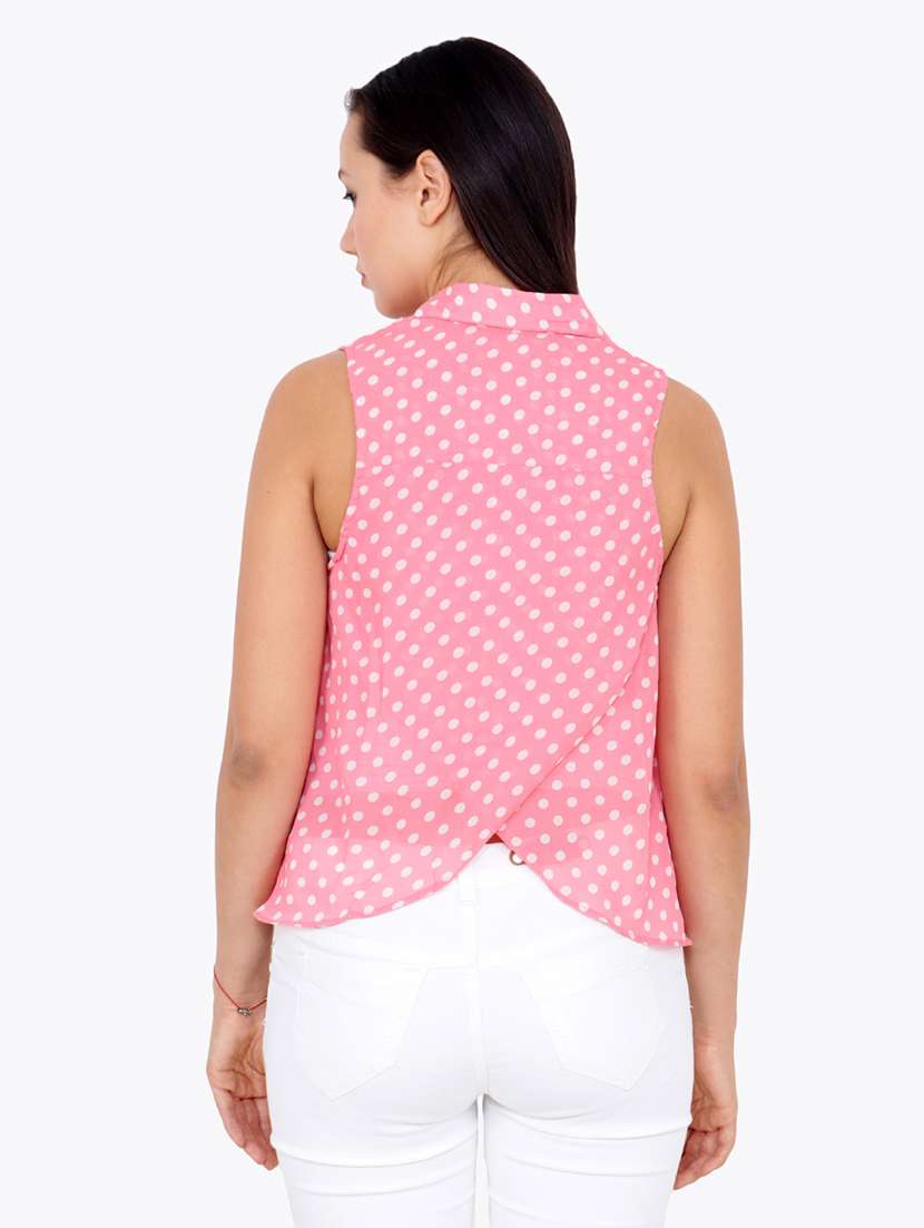 women printed sleeveless shirt - 21712531 -  Standard Image - 3
