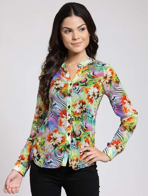 Women Printed Long Sleeve Shirt