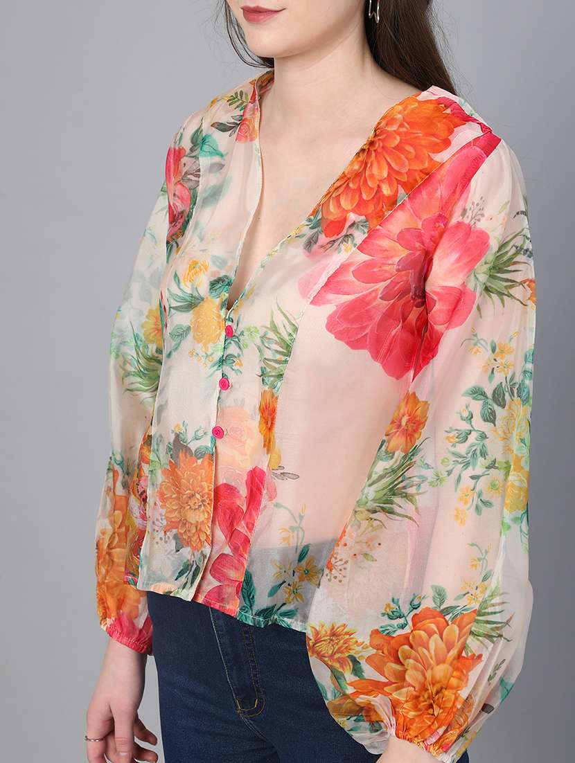 women printed long sleeve shirt - 21712560 -  Standard Image - 5