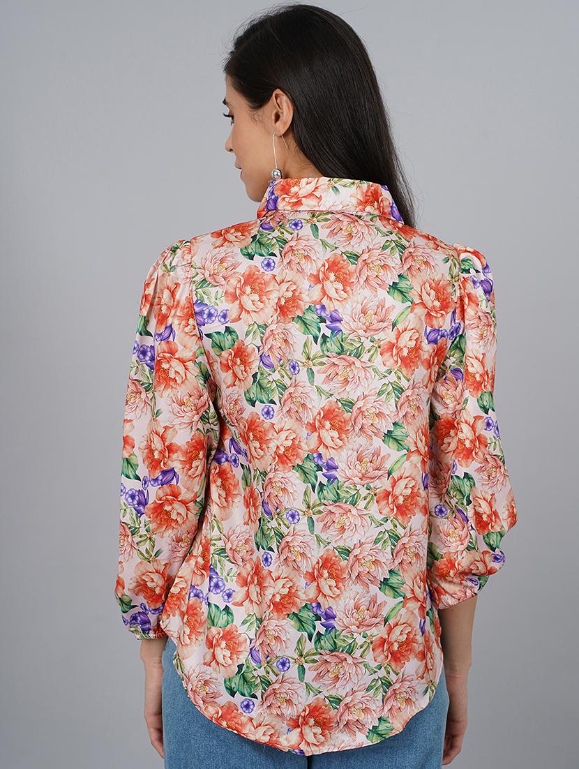 women printed long sleeve shirt - 21712562 - Standard Image - 3