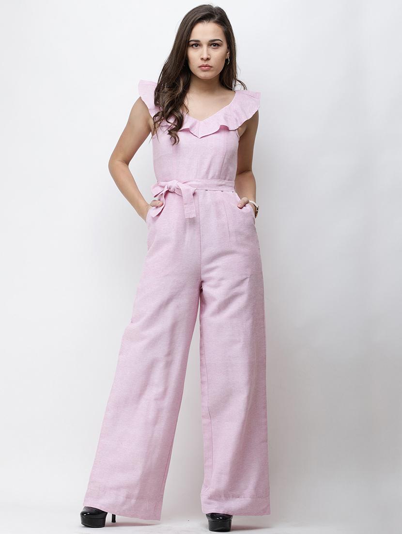 women solid full leg jumpsuit - 21712602 -  Zoom Image - 0