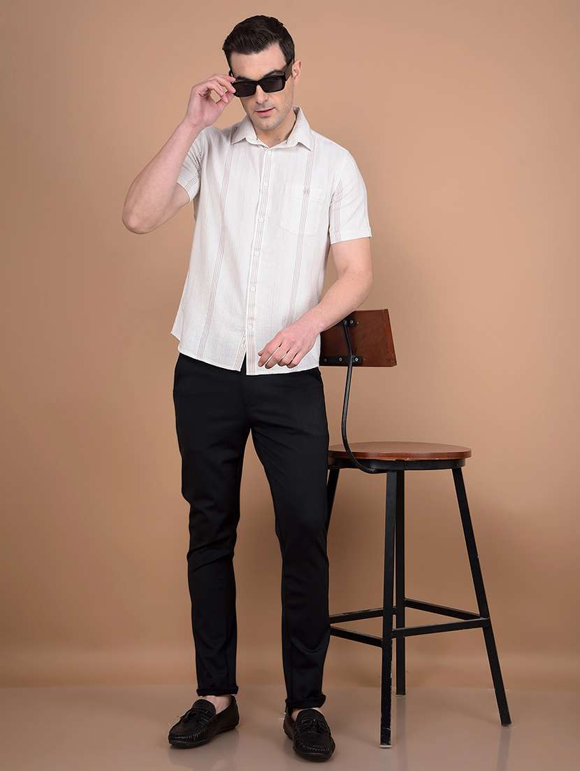 Men Striped Collared Casual Shirt - 21713362 -  Standard Image - 3