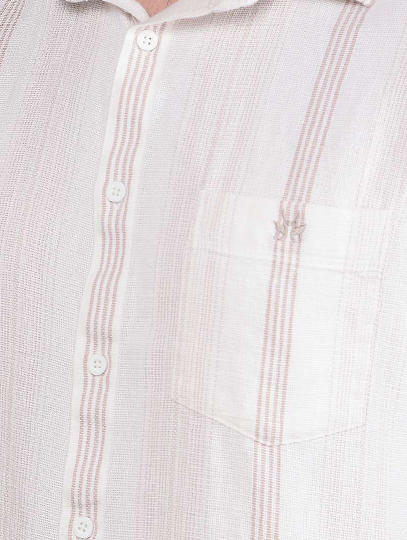 Men Striped Collared Casual Shirt - 21713362 -  Standard Image - 5