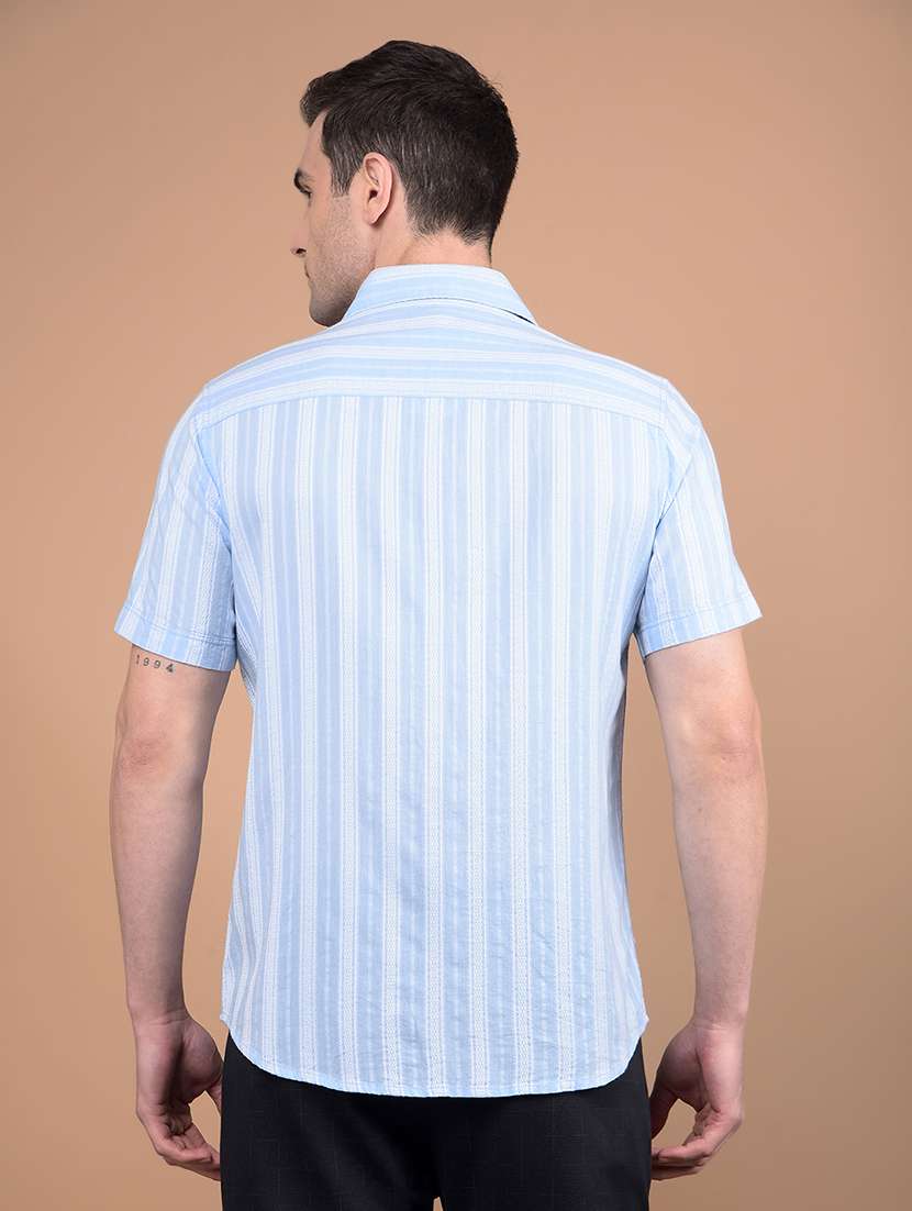 men striped collared casual shirt - 21713363 -  Standard Image - 3