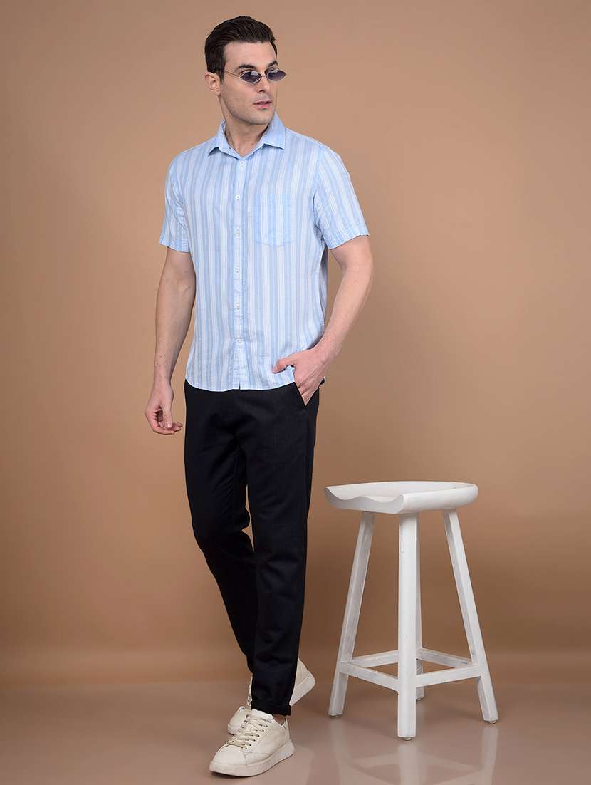 men striped collared casual shirt - 21713363 -  Standard Image - 5