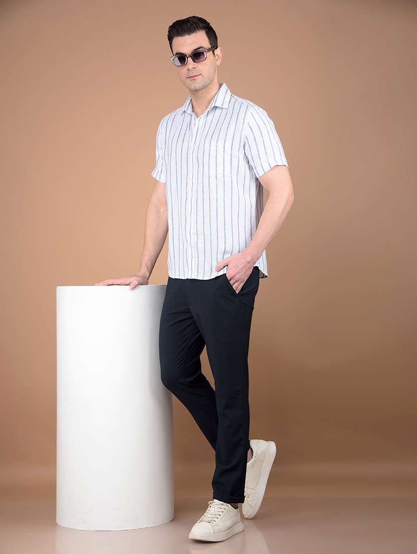 men striped collared casual shirt - 21713365 -  Standard Image - 3