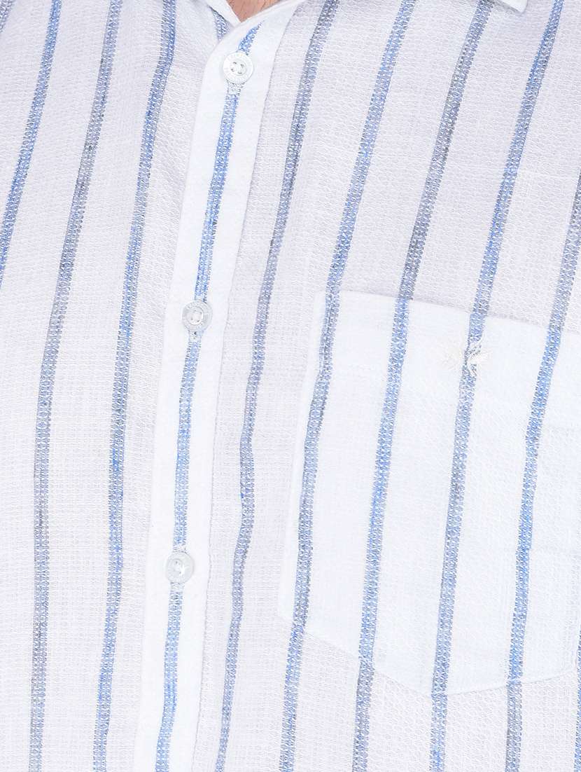 men striped collared casual shirt - 21713365 -  Standard Image - 5