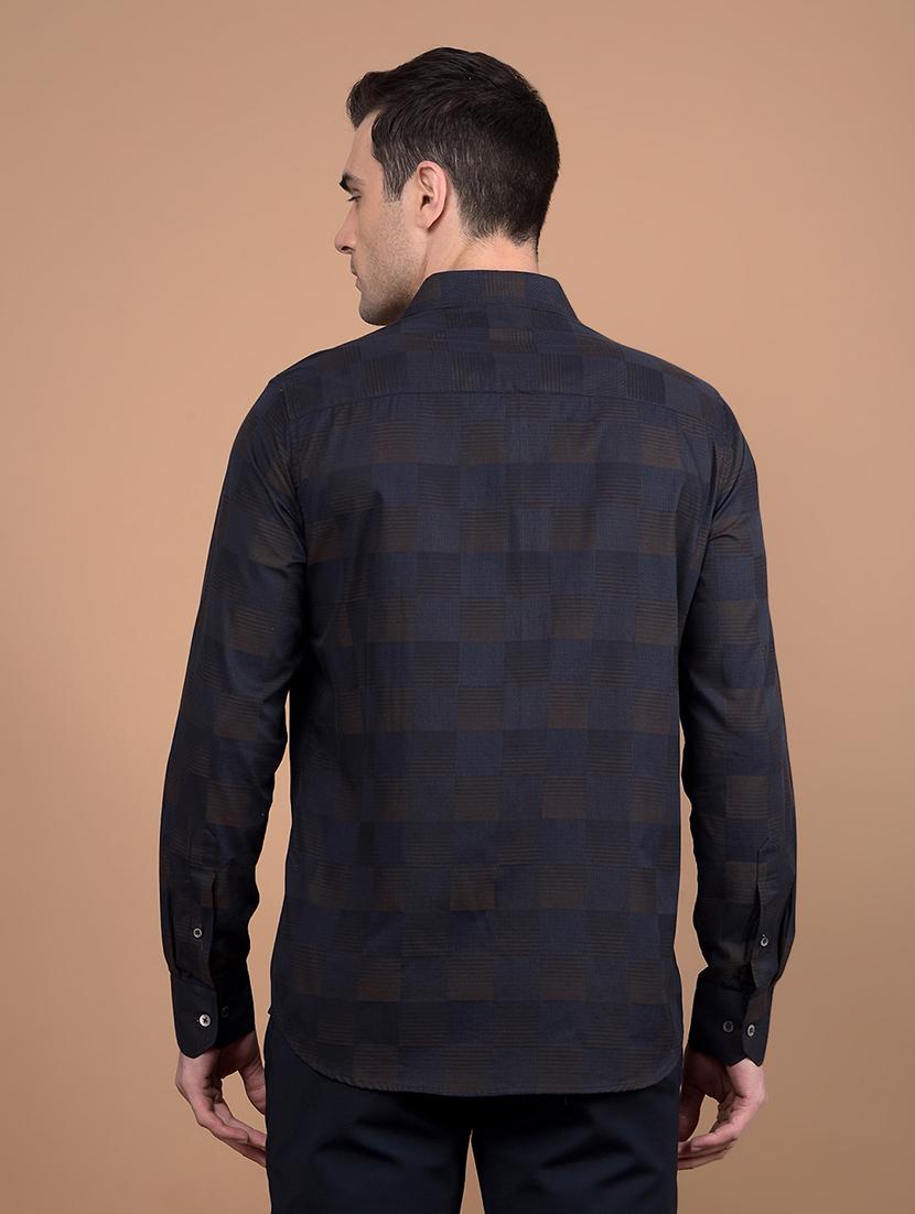 men checkered collared casual shirt - 21713376 - Standard Image - 3