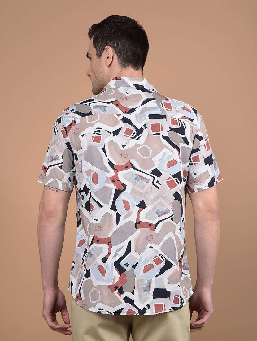 men printed collared casual shirt - 21713388 -  Standard Image - 3