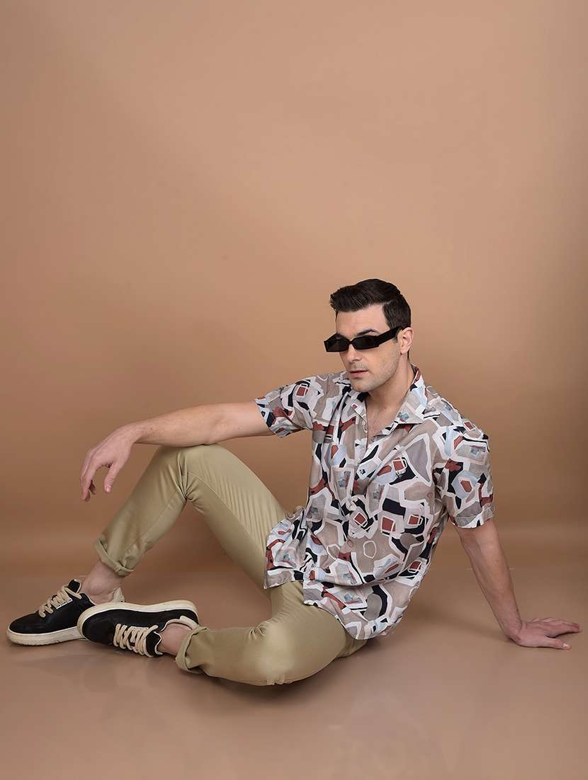 men printed collared casual shirt - 21713388 -  Standard Image - 5