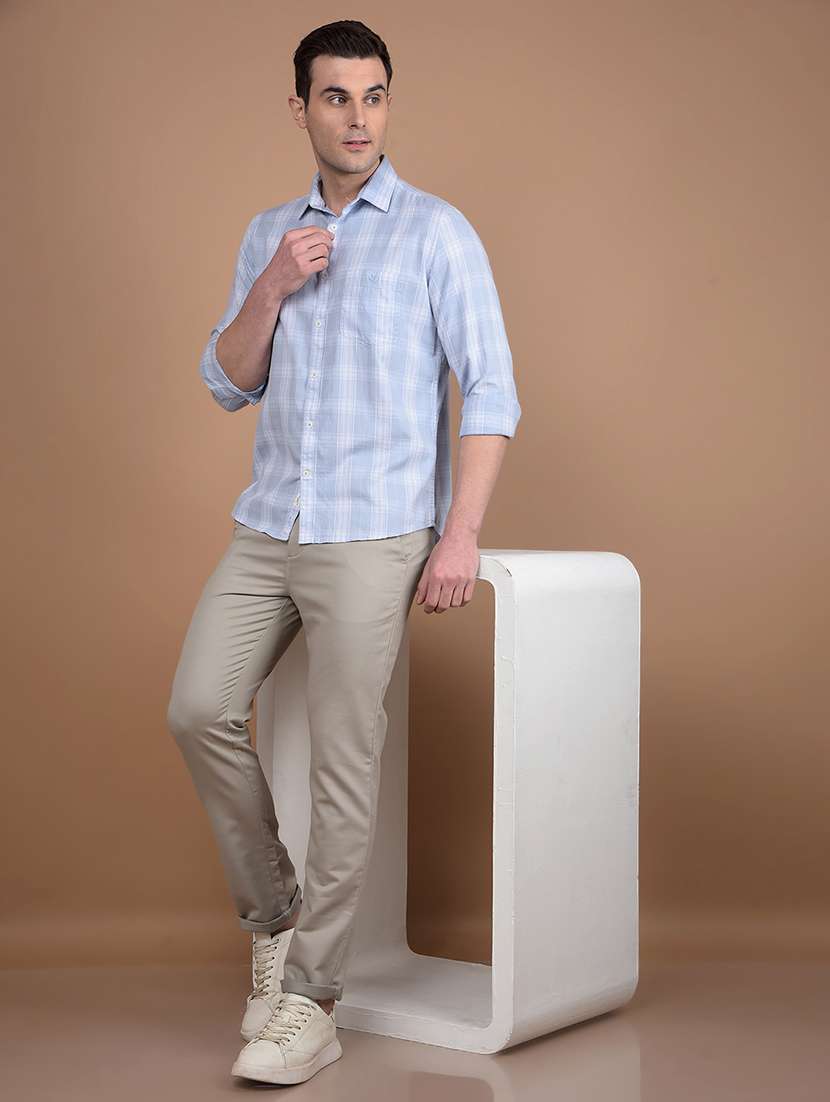 men checkered collared casual shirt - 21713399 -  Standard Image - 3