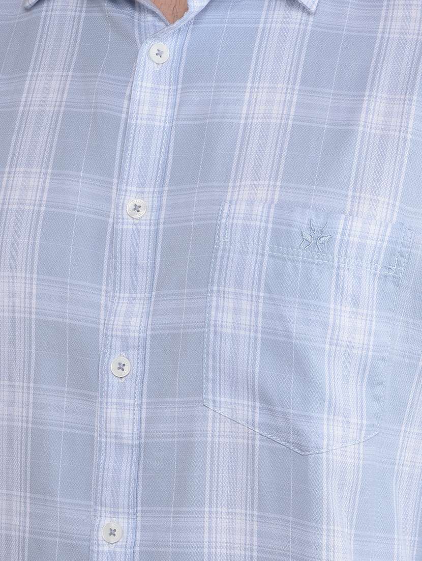 men checkered collared casual shirt - 21713399 -  Standard Image - 5