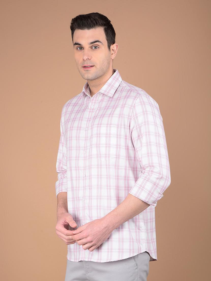men checkered collared casual shirt
