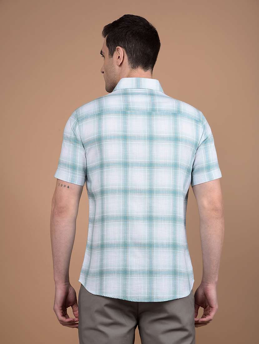 men checkered collared casual shirt - 21713417 -  Standard Image - 3