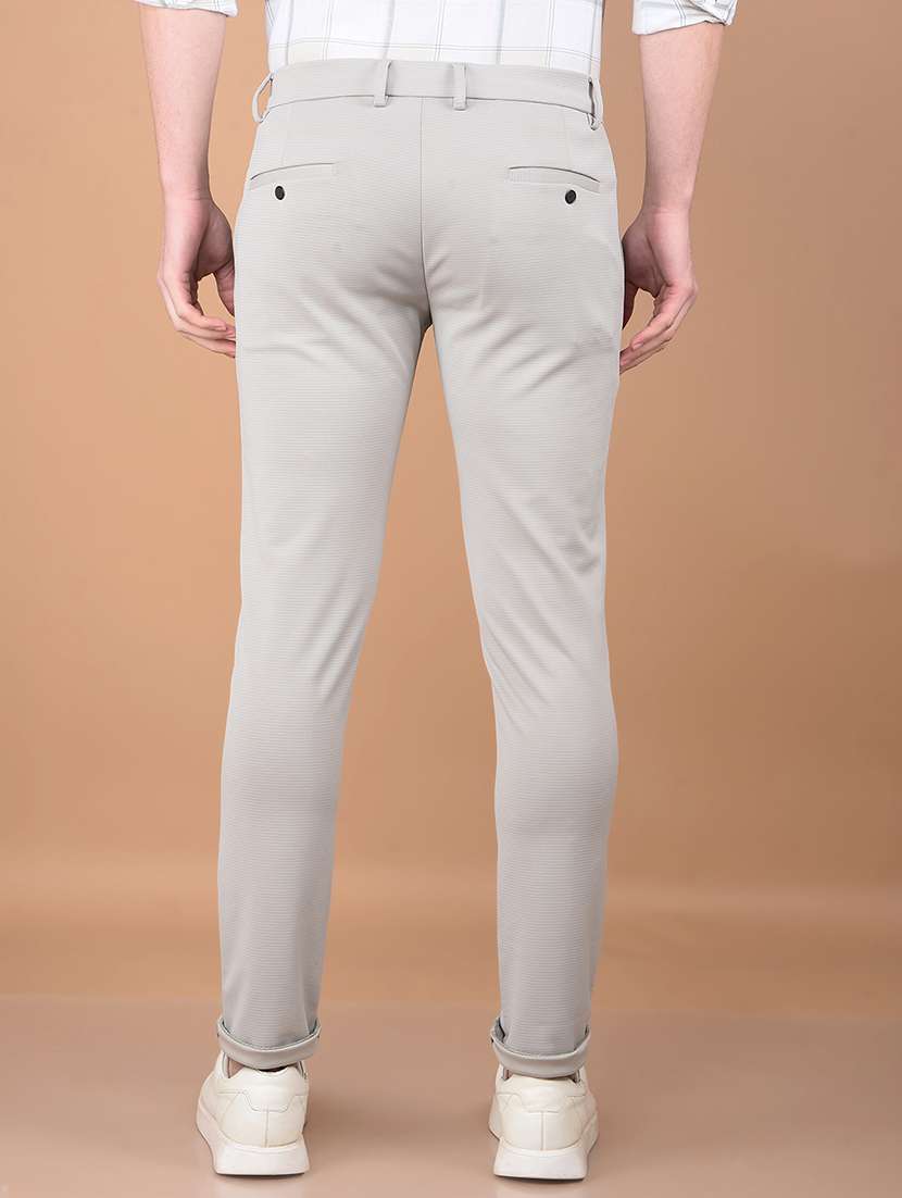 men solid mid rise chinos - 21713419 - Standard Image - 3