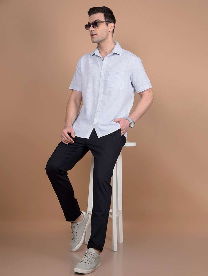 men solid mid rise chinos  - 21713426 -  Standard Image - 5