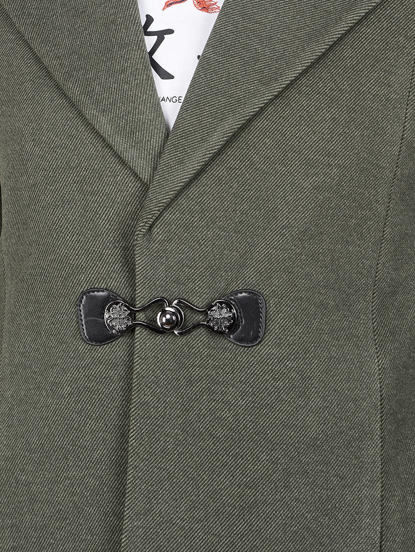 women solid long sleeve coat - 21713433 - Standard Image - 5