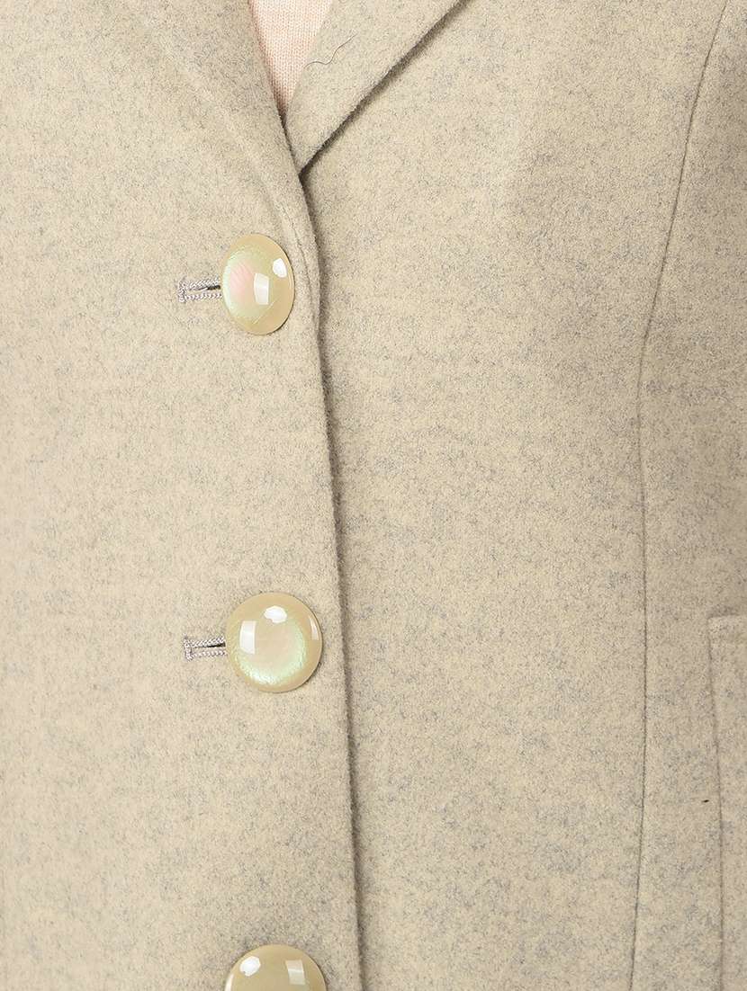 women solid long sleeve trench coat - 21713435 -  Standard Image - 5