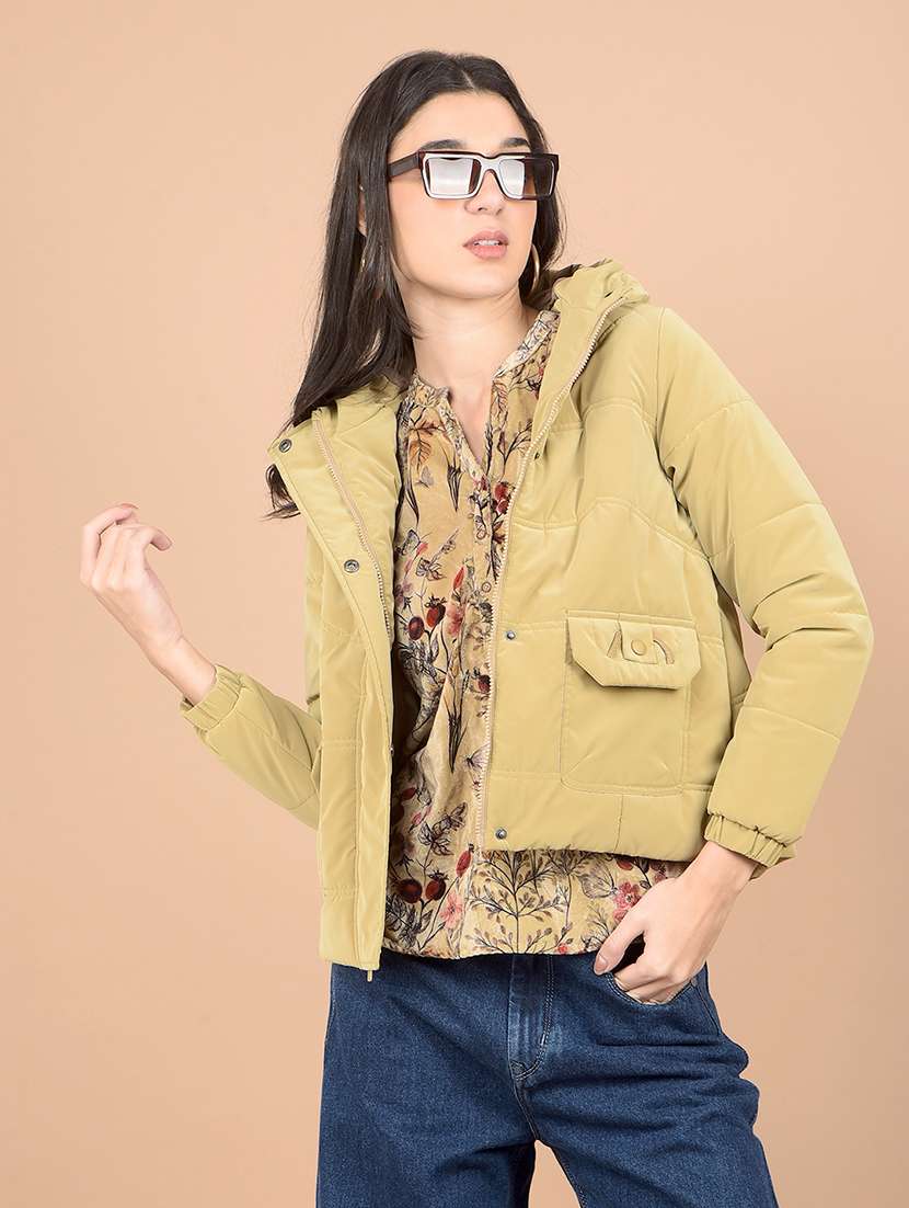 women solid hooded puffer jacket - 21713450 - Zoom Image - 0