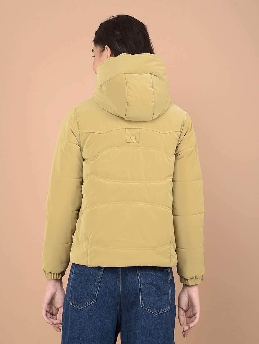 women solid hooded puffer jacket - 21713450 - Standard Image - 3