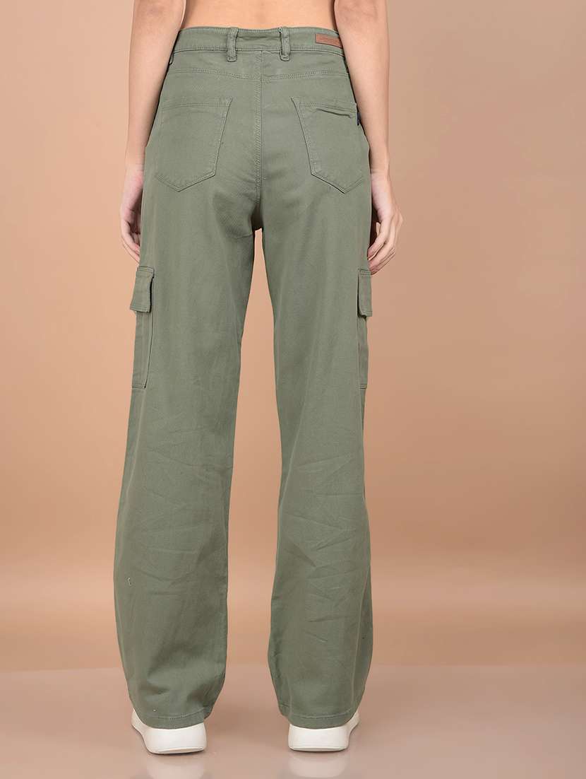 women solid mid rise cargo - 21713451 -  Standard Image - 3