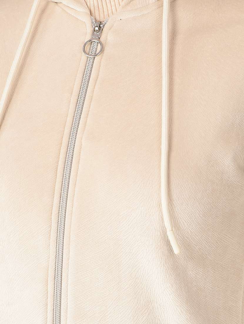 women plain zipper sweatshirt - 21713455 -  Standard Image - 5