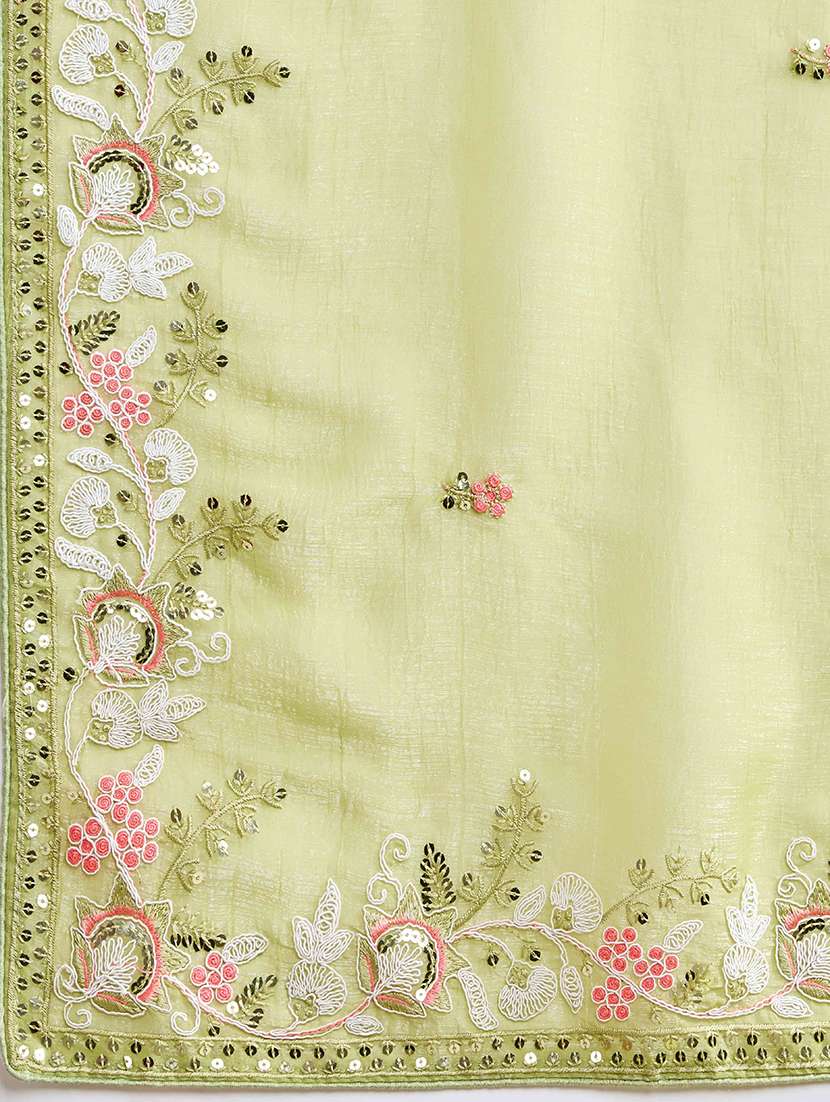 women neo mint embroidered saree with blouse - 21713600 -  Standard Image - 5