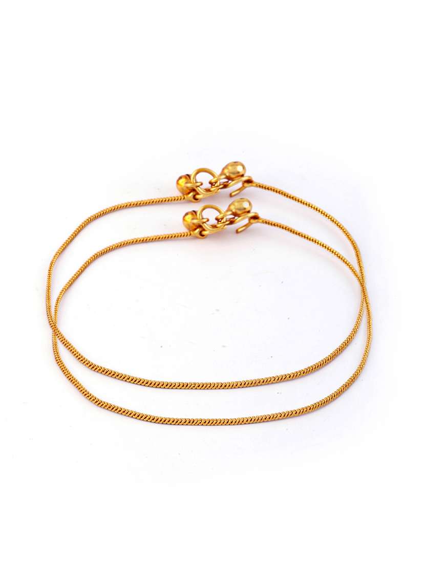 women gold plated anklet ( pack of 2)