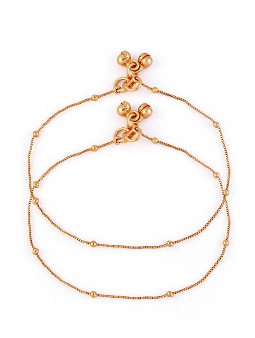 women gold plated anklet ( pack of 2) - 21713688 - Standard Image - 0