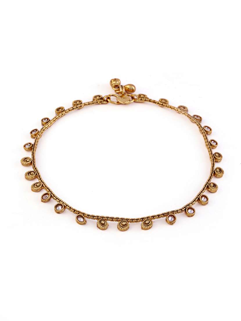 women gold plated anklet ( pack of 2) - 21713692 -  Standard Image - 3