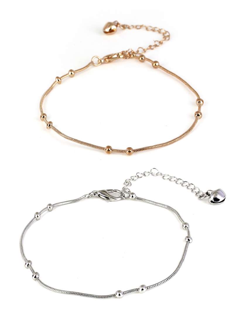 women gold plated anklet ( pack of 2)