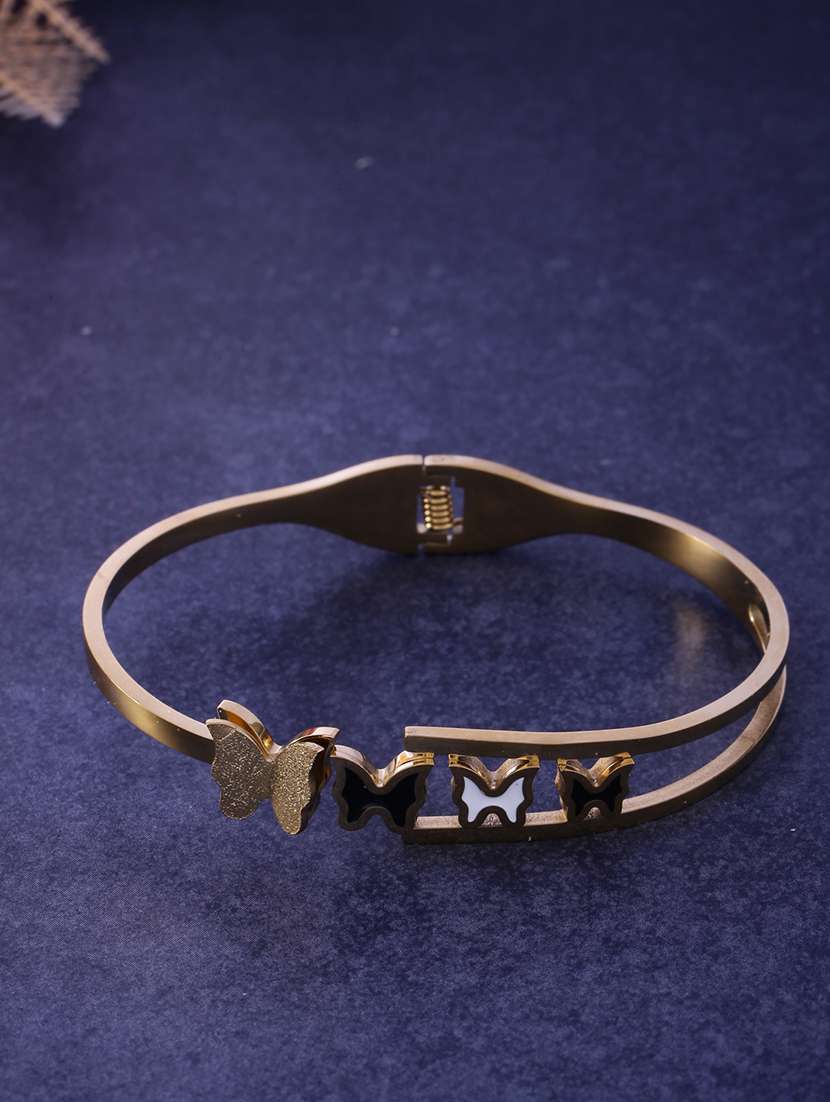 women gold-plated handcrafted cuff bracelet