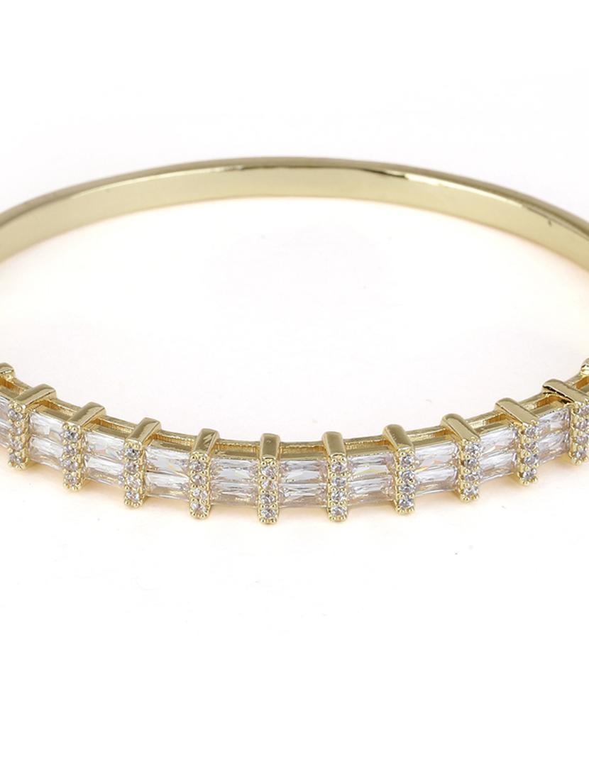 women gold-toned stone studded bangle - 21713702 - Standard Image - 3