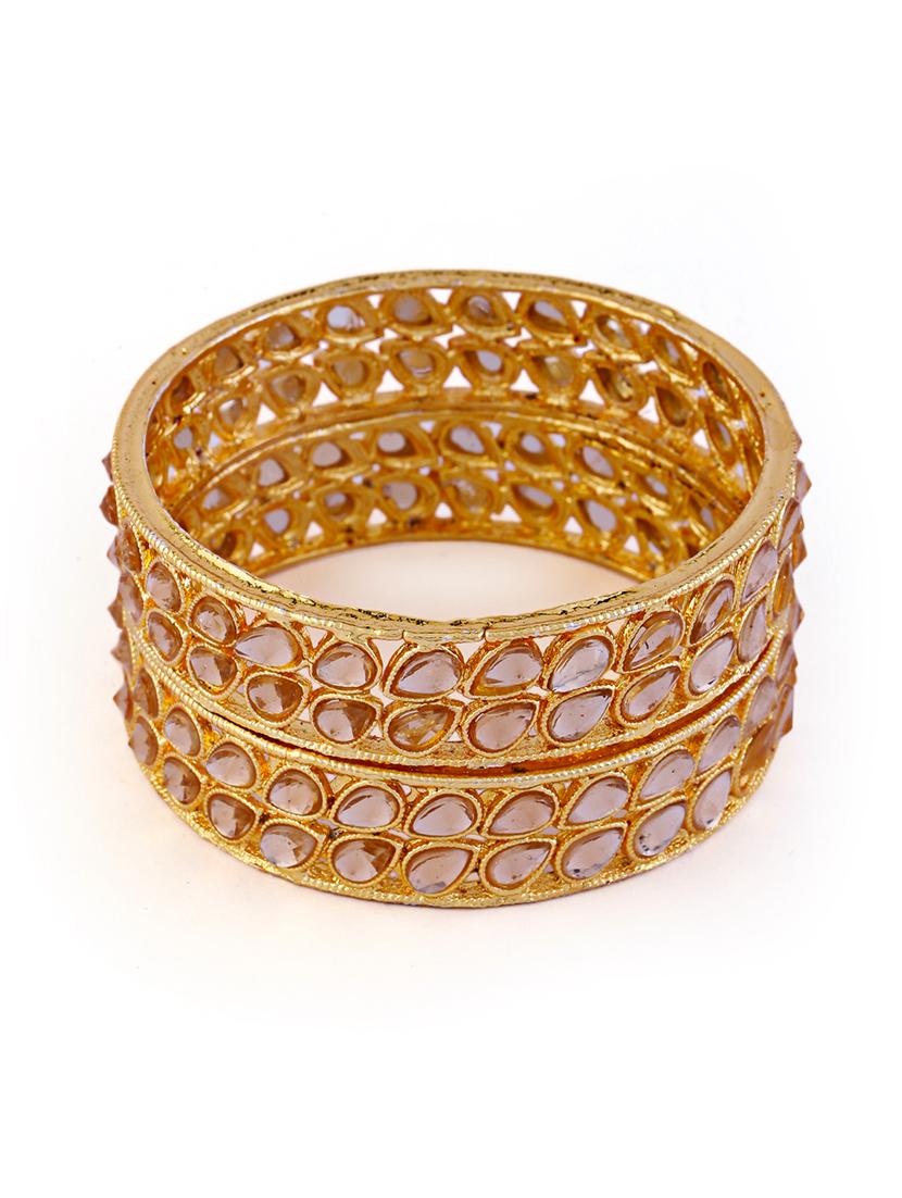 women pack of 2 gold plated bangle - 21713709 - Standard Image - 3