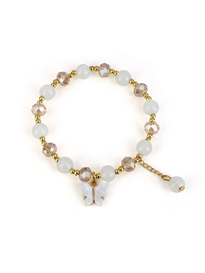 women's pack of 3 beaded bracelet with butterfly charm - 21713710 -  Standard Image - 3