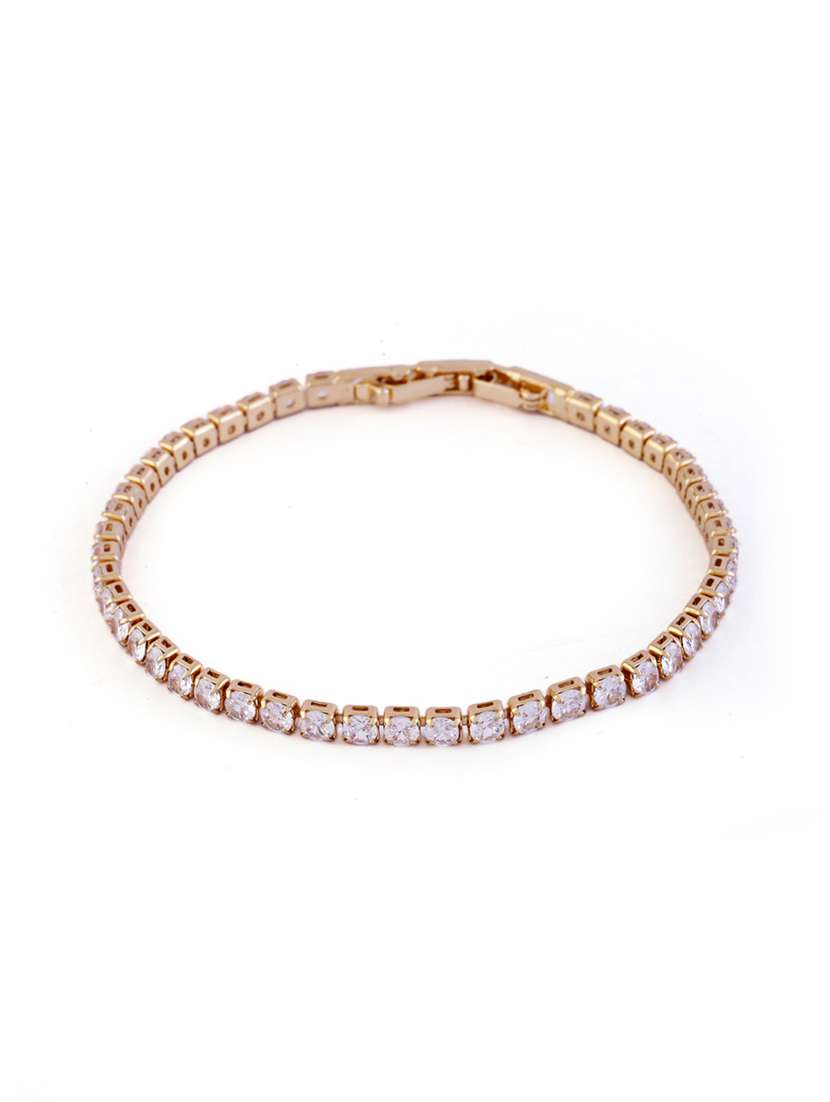women gold stone studded openable bracelet - 21713712 -  Standard Image - 3