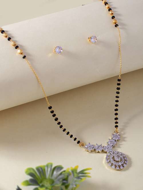 women gold plated mangalsutra set - 21713806 - Standard Image - 0