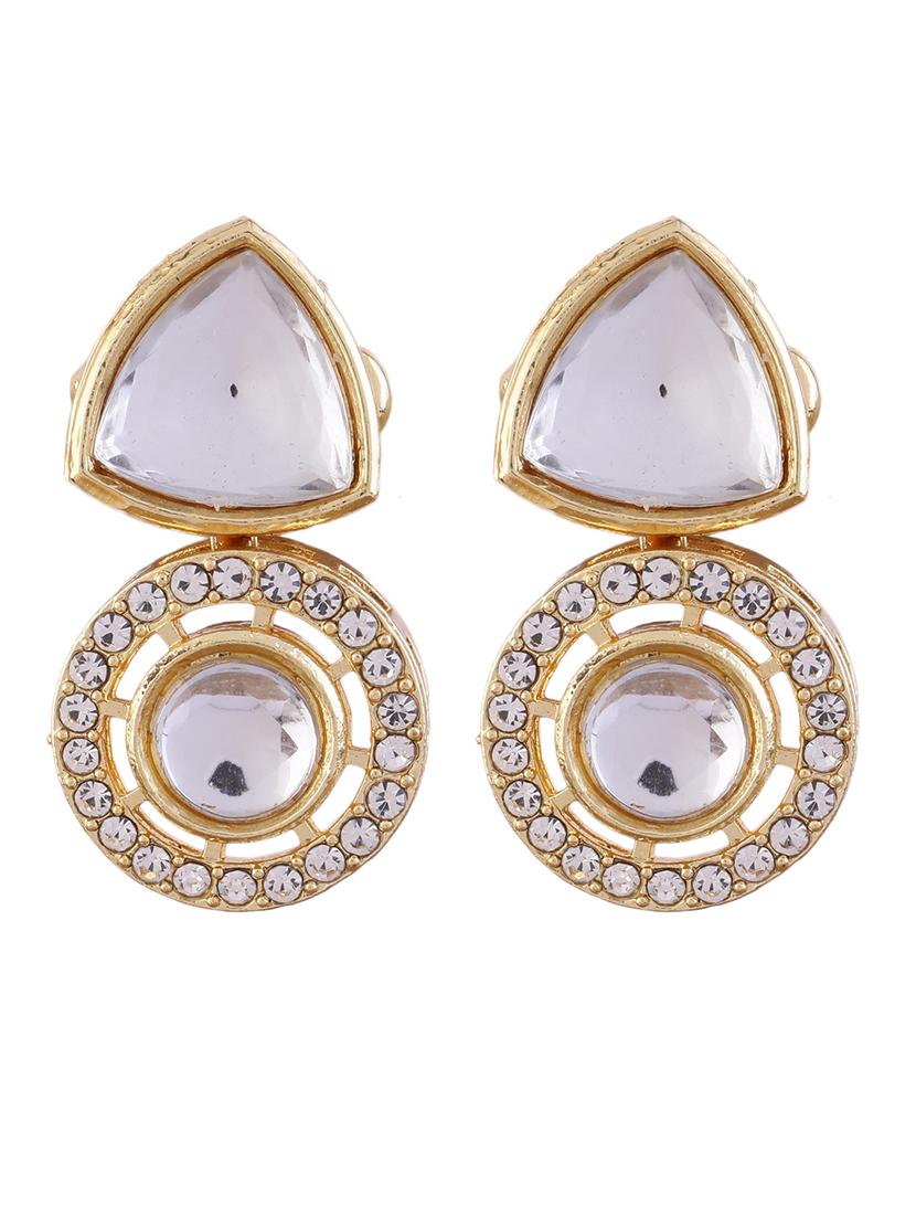 pearl kundan stone studded jewellery set - 21713807 - Standard Image - 3