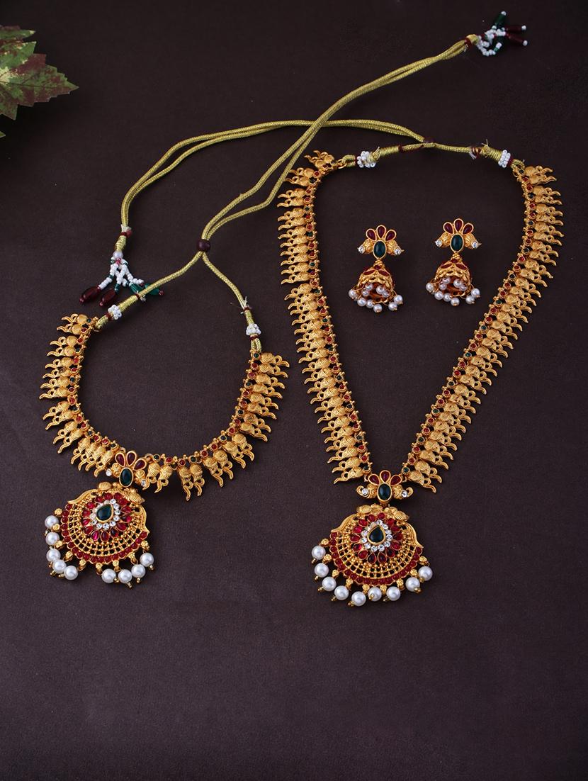 ethnic gold plated jewellery set - 21713809 -  Zoom Image - 0