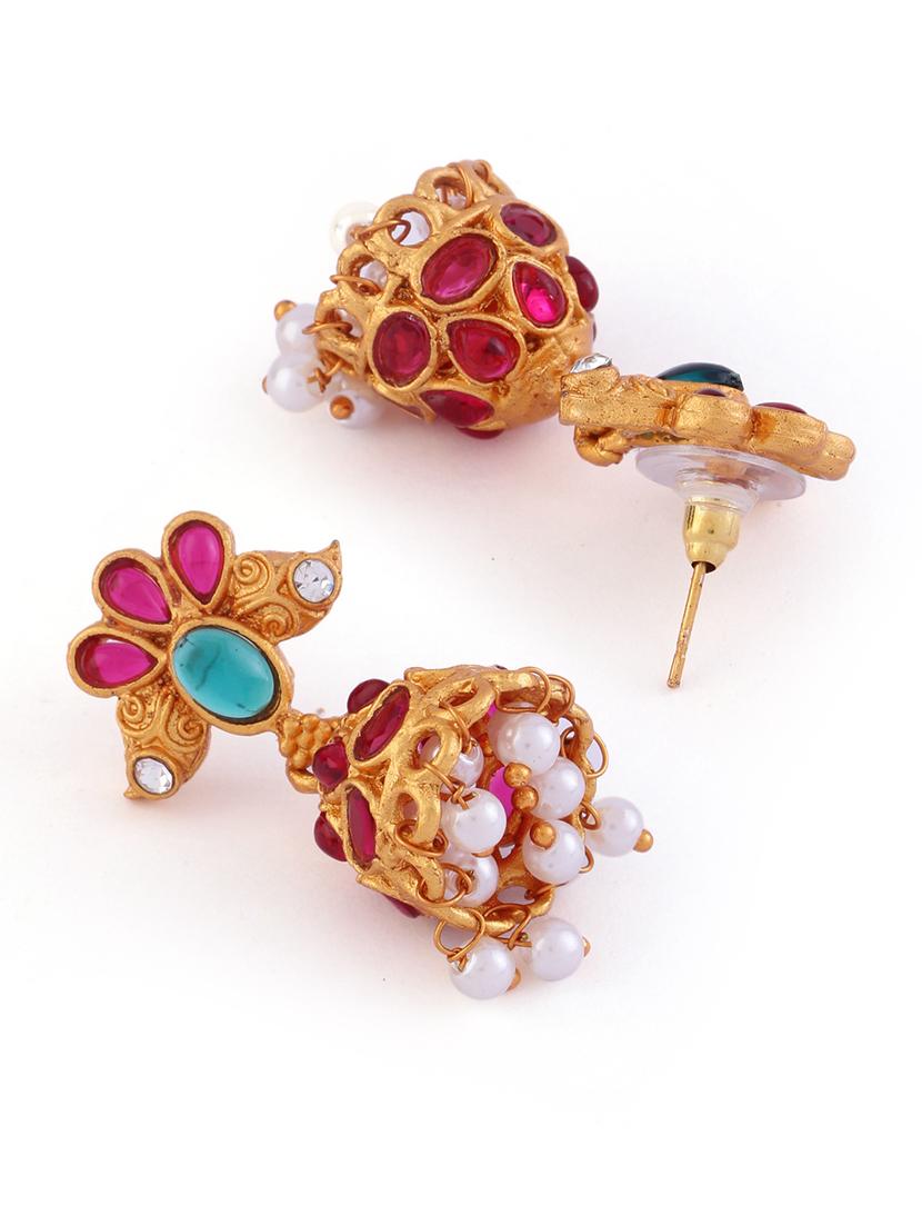 ethnic gold plated jewellery set - 21713809 - Standard Image - 3
