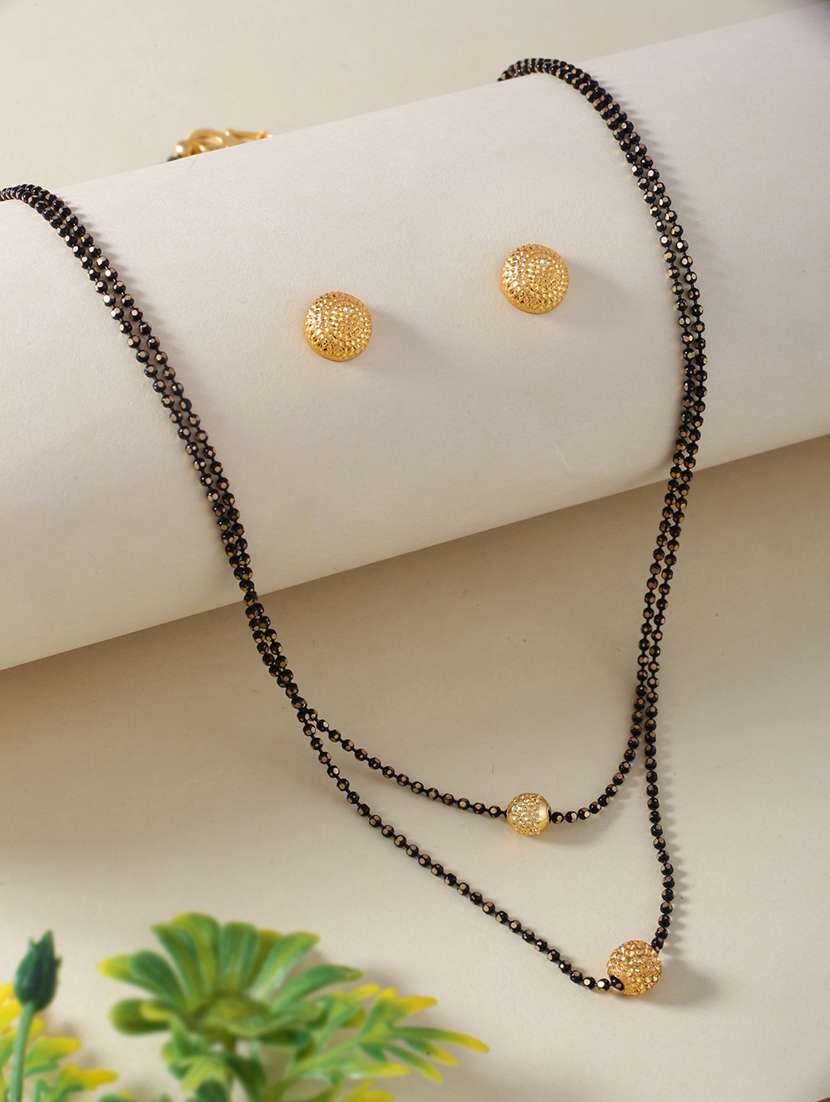 women gold plated mangalsutra set